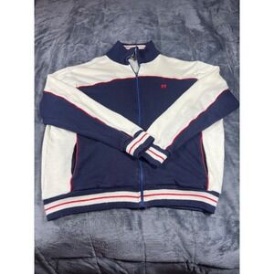 Hang Ten Track Jacket Full Zip Athletic Striped Retro Menswear XL‎
